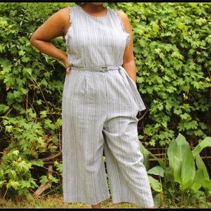 Vince Camuto Pinstripe Jumpsuit romper